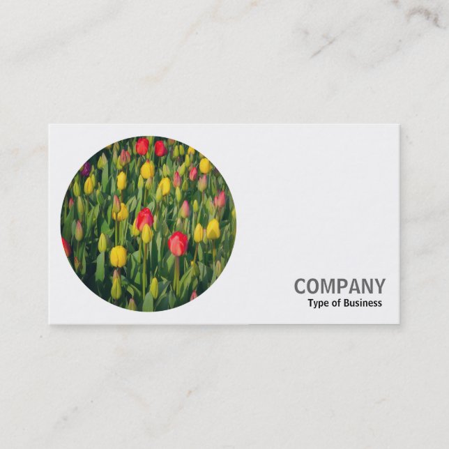 Carte De Visite Photo Rond - Tulipes (Devant)