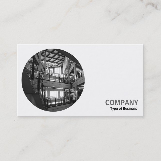 Carte De Visite Photo ronde - Architecture moderne (Devant)