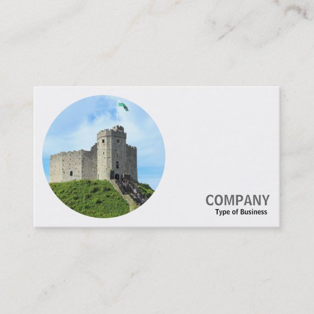 Carte De Visite Photo ronde - Cardiff Castle Keep (Devant)