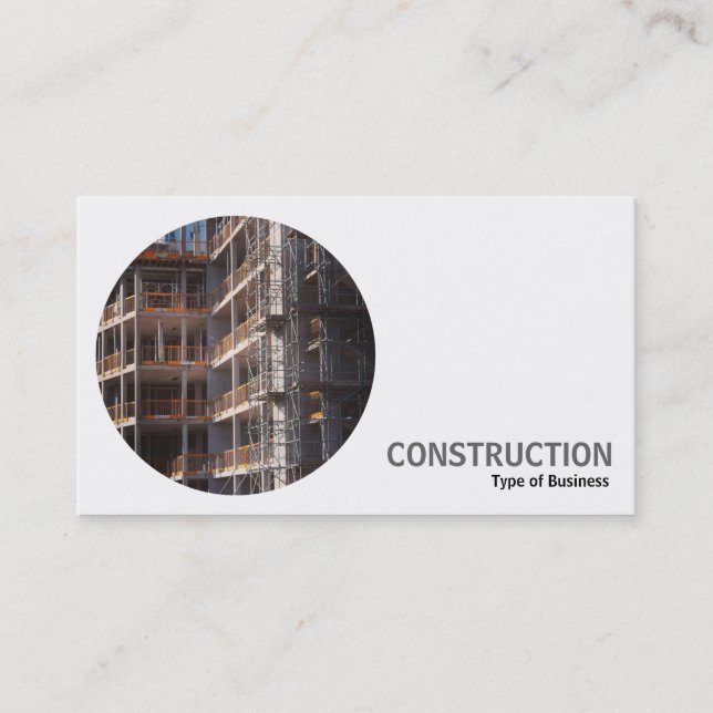Carte De Visite Photo ronde - Construction (Devant)