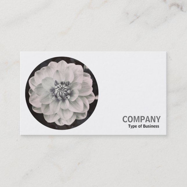Carte De Visite Photo ronde - Dahlia (Devant)