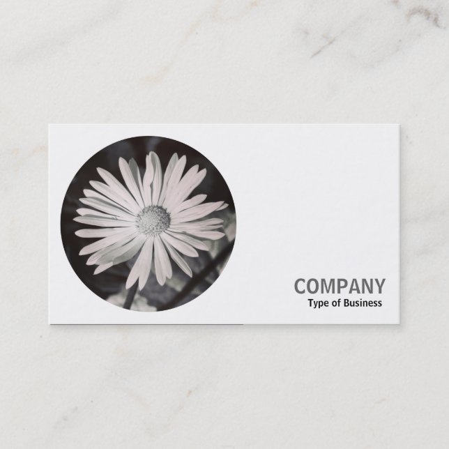 Carte De Visite Photo ronde - Daisy B&W (Devant)