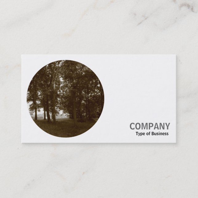 Carte De Visite Photo ronde - Dans le parc (Devant)