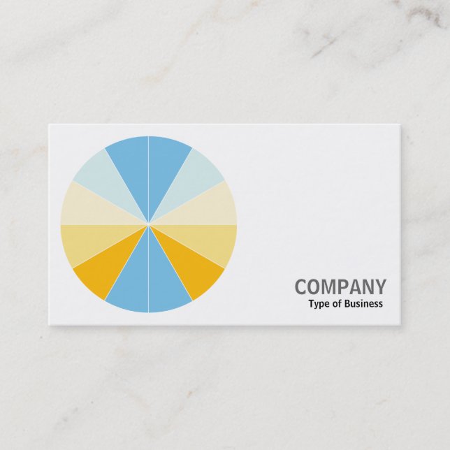 Carte De Visite Photo ronde - Segments couleur 04 (Devant)