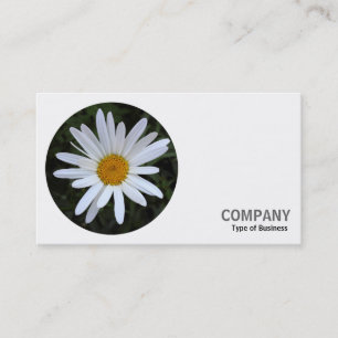 Carte De Visite Photo ronde - White Daisy 03