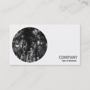 Carte De Visite Photo ronde - Woodland Canopy B&W