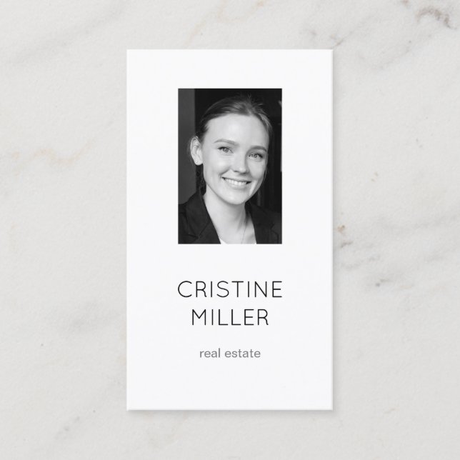 carte de visite photo simple et élégant (Devant)