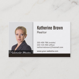 Carte De Visite Photo Simple Minimaliste Propre Clair