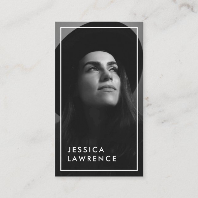 Carte De Visite Photo simple prise de vue acteurs modèles photogra (Devant)