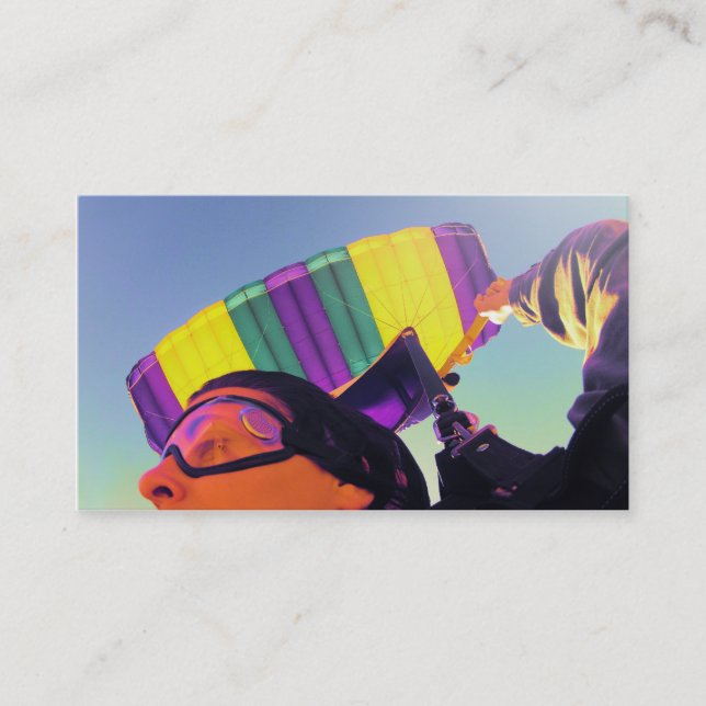 Carte De Visite photo skydiver parfait (Devant)