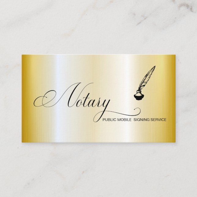 Carte De Visite *~* PHOTO - Stamp Pen Signer Agent Notaire (Devant)