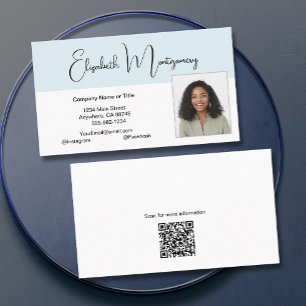 Carte De Visite Photo sur les médias sociaux modernes