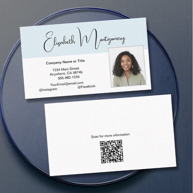 Carte De Visite Photo sur les médias sociaux modernes (Créateur téléchargé)