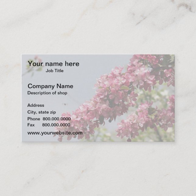 Carte De Visite Photo Watermark Background template Business Card (Devant)