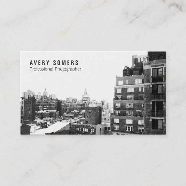 Carte De Visite Photographe Ajoutez Votre Photo Photographie (Devant)