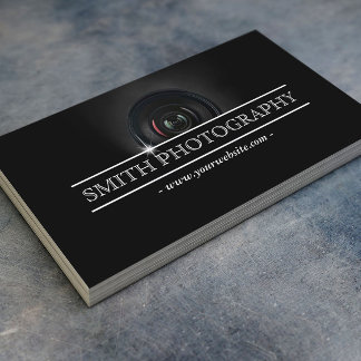 Carte De Visite Photographe Appareil photo moderne Lens Photograph