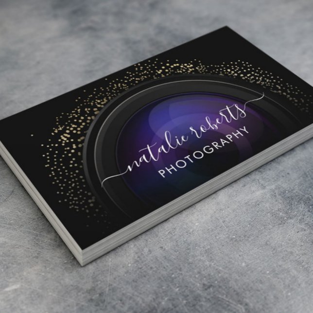 Carte De Visite Photographe Appareil photo Typographie Photographi (Créateur téléchargé)