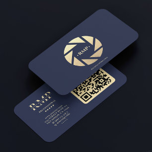 Carte De Visite Photographe bleu foncé de la Marine