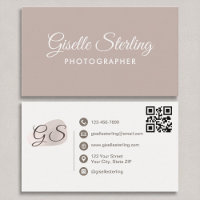 Photographe Blush Mauve Moderne élégant QR Code