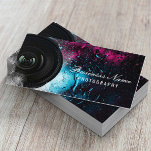 Carte De Visite Photographe Camera Rain Bokeh Photographie