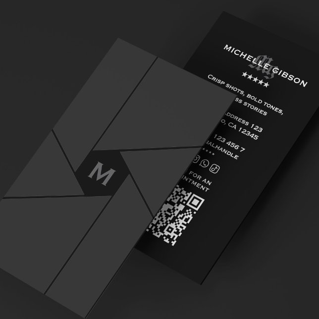 Carte De Visite Photographe Caméra Shutter Lens gris foncé (Photographer Camera Shutter Lens Dark Grey Business Card
)