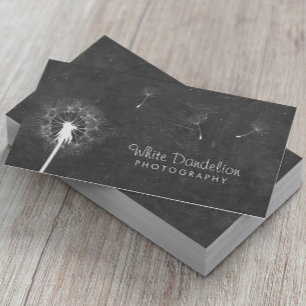 Carte De Visite Photographe Chalkboard Dandelion Photographie
