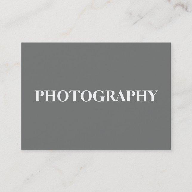 Carte De Visite Photographe Chubby Simple Nickel Grey (Devant)