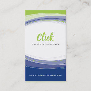 Carte De Visite PHOTOGRAPHE courbe moderne minima citron vert gris