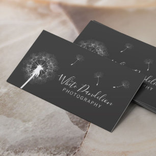 Carte De Visite Photographe Dark Gray Dandelion