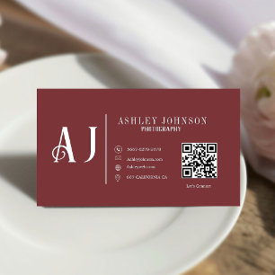 Carte De Visite Photographe de calligraphie moderne