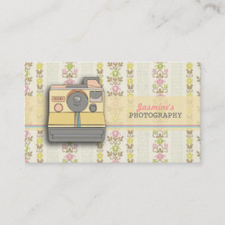 Carte De Visite Photographe de caméra instantanée Retro