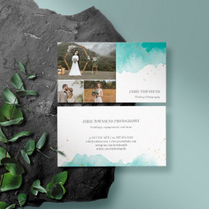 Carte De Visite Photographe de collage photo à l'aquarelle sarcell