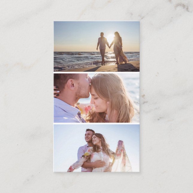 Carte De Visite Photographe de collection de trois photos moderne (Devant)