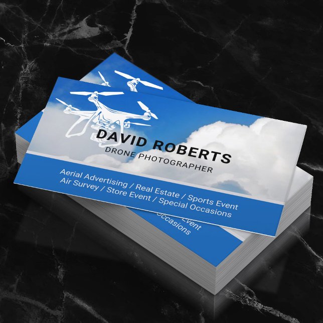 Carte De Visite Photographe de drone Photographie aérienne (Créateur téléchargé)