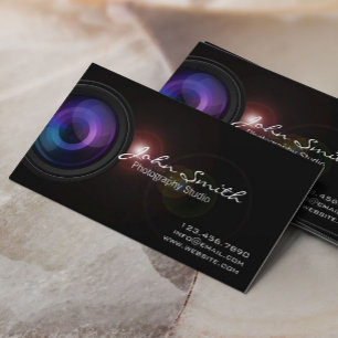 Carte De Visite Photographe de l'appareil photo Len & Light Flare