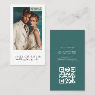 Carte De Visite Photographe de Mariage 1 Photo Code QR Personnalis