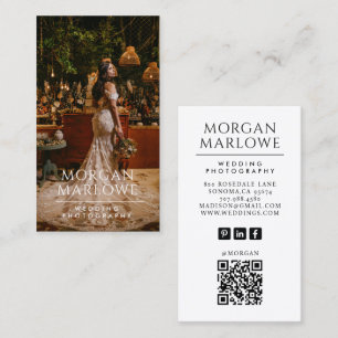 Carte De Visite Photographe de mariage élégant Photo