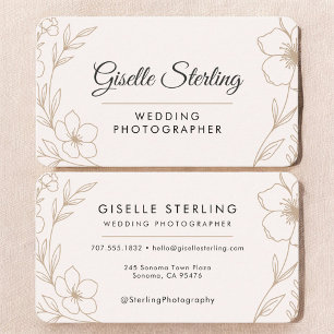 Carte De Visite Photographe de Mariage Floral