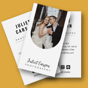 Carte De Visite Photographe de Mariage Minimaliste Cadre Photo d'A