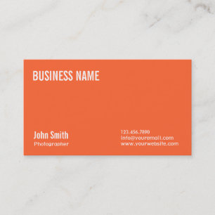 Carte de visite photographe de Plain Orange