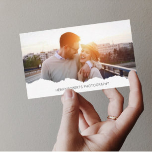 Carte De Visite Photographe élégant 2 photo personnalisé