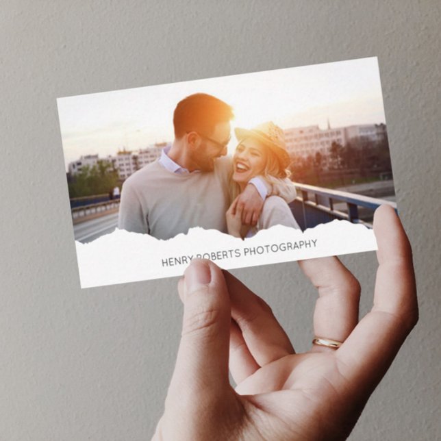 Carte De Visite Photographe élégant 2 photo personnalisé (Créateur téléchargé)