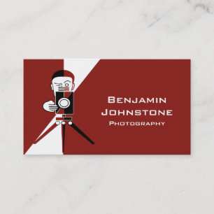 Carte De Visite Photographe et appareil-photo de style de Deco