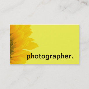 Carte De Visite Photographe floral jaune de la photo   de