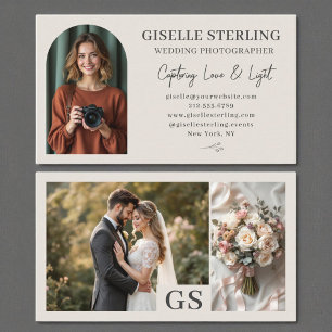 Carte De Visite Photographe mariage Élégant professionnel photo