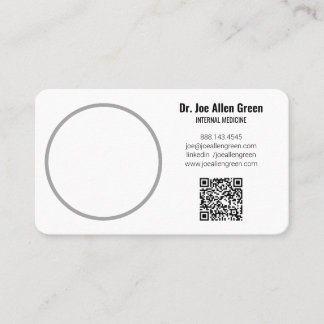 Carte De Visite Photographe Médicale moderne Code QR 👩 minimalist