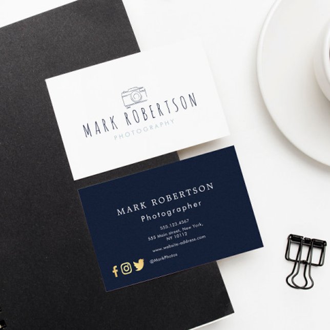 carte de visite photographe minimal amusant (Créateur téléchargé)