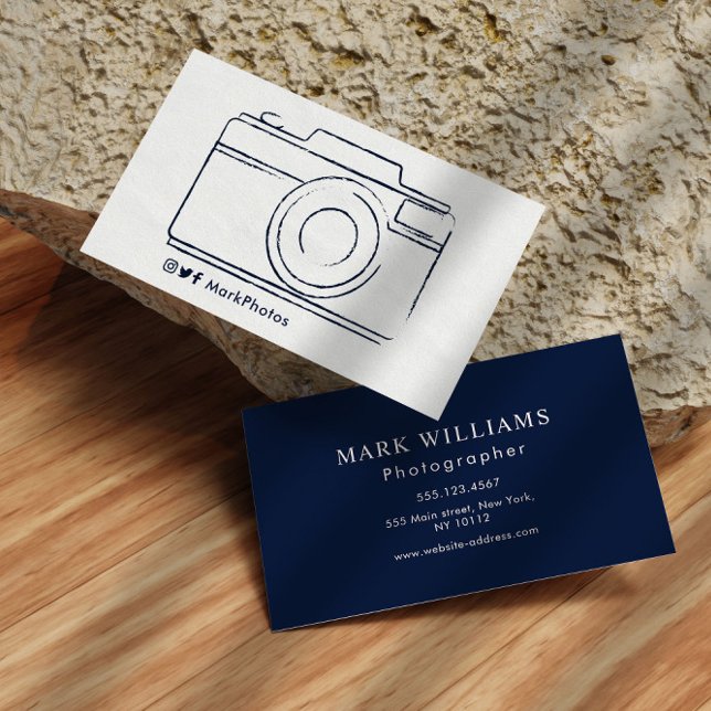 carte de visite photographe minimal amusant (Créateur téléchargé)