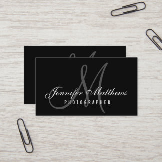 Carte De Visite Photographe minimaliste Élégant Script Photographi