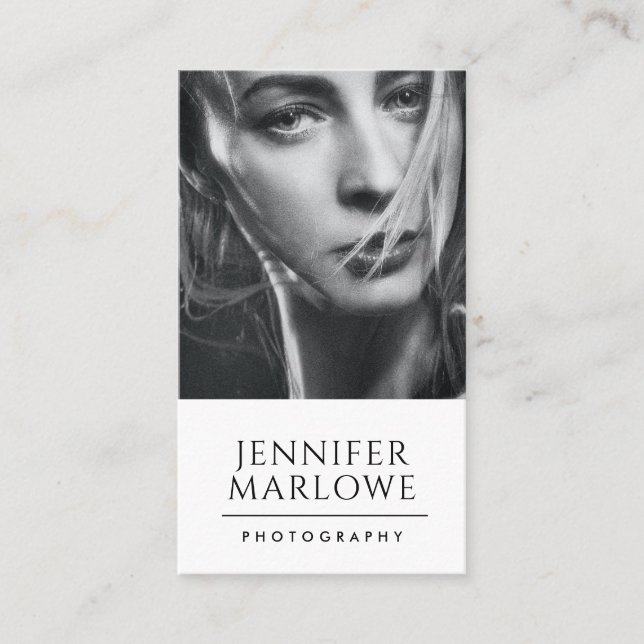 Carte De Visite Photographe minimaliste moderne (Devant)